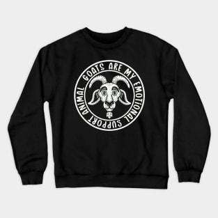 Emotional Support Goat (mono) Crewneck Sweatshirt